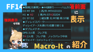 自身の散開位置を強調表示+マクロを画面上に常に表示する「Macro-It」について